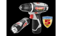 Дрель-шуруповерт Зубр, Li-Ion, 2 скорости, 12 В, 1.5 Ач + LED фонарь