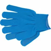Перчатки нейлон, ПВХ точка, 13 класс, цвет ультрамарин, XL
