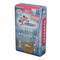 Клей НАШИ "Крепость", 25 кг (для плитки, серый)